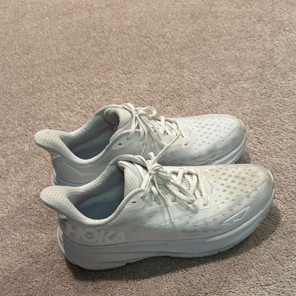 Hoka White Athletic Sneakers